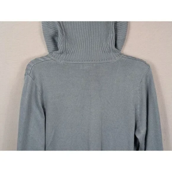 Calvin Klein Relaxed Cowl Neck Knit Sweater Blue Women's Size Large - Picture 15 of 15